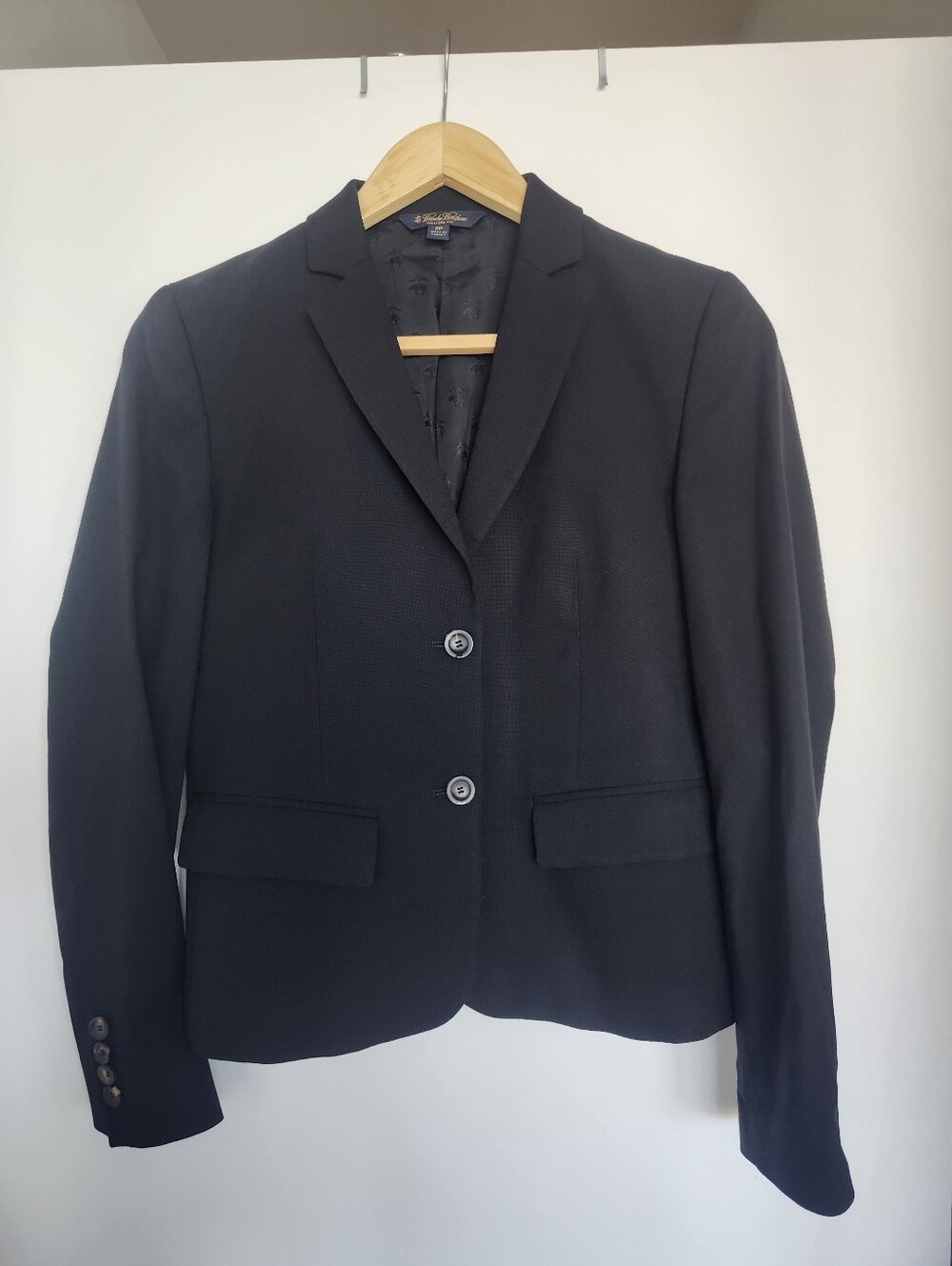 Wool Brooks Brothers Tailored Black Blazer
